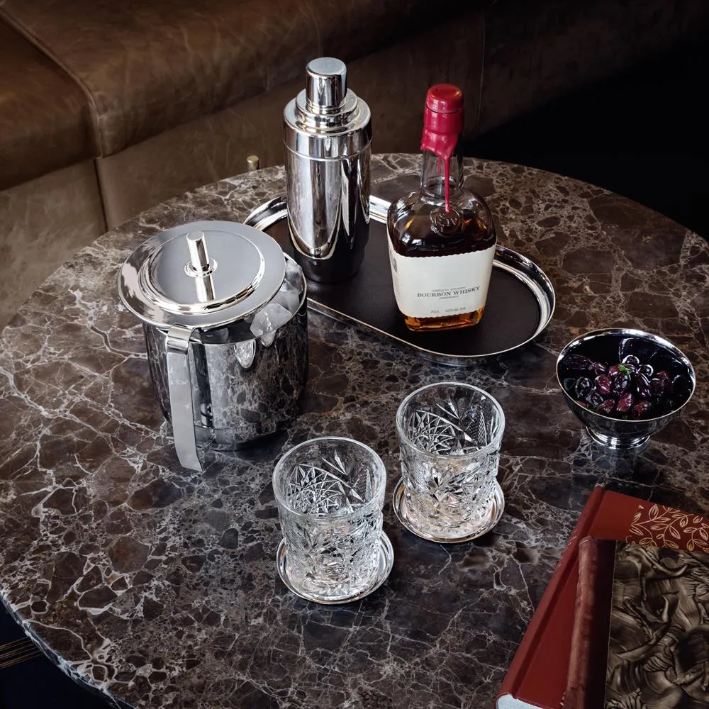 Balde para gelo e pinça Manhattan, aço inoxidável Georg Jensen