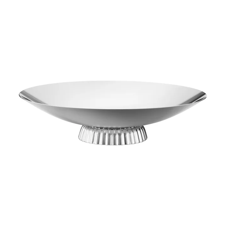 Bernadotte prato de servir baixo - Aço inoxidável, suporte de mesa. Ø40 cm - Georg Jensen