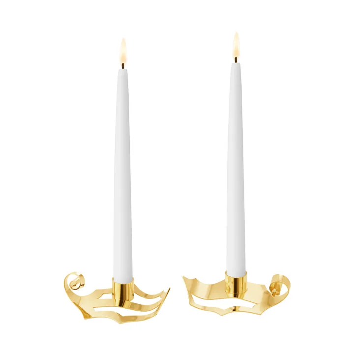 castiçais de 2026 - Dourado, 2 peças - Georg Jensen