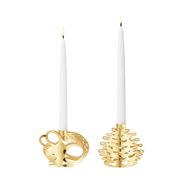 Castiçal 2023 2 peças - Banhado a ouro - Georg Jensen