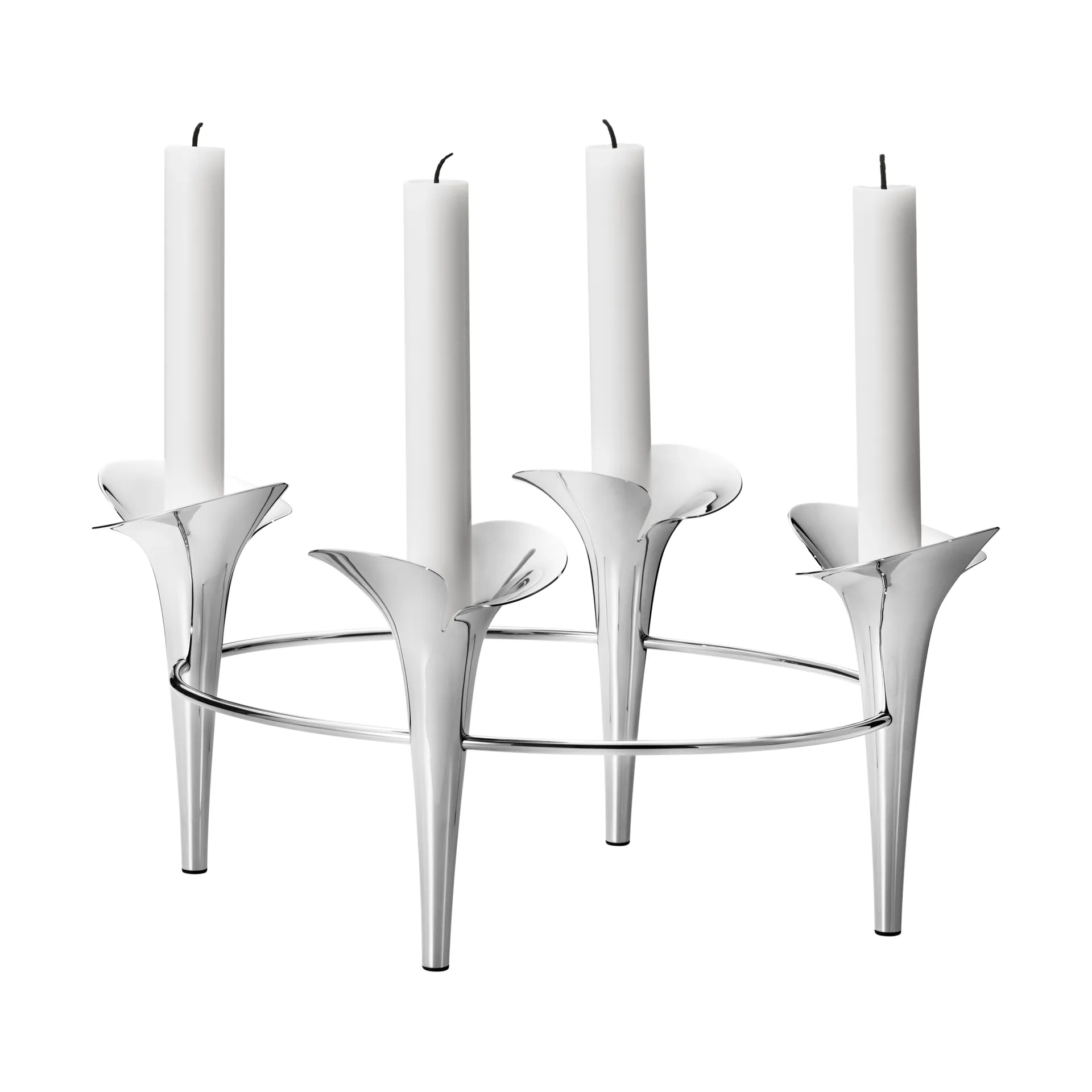 Castiçal Bloom Ø28cm , Aço inoxidável Georg Jensen