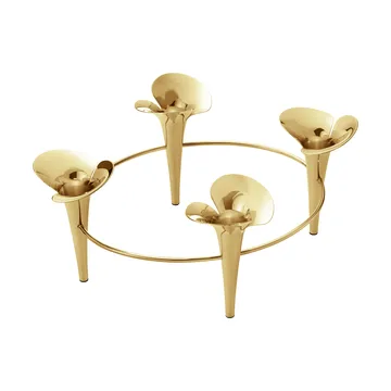 Castiçal Bloom Ø28cm  - Dourado  - Georg Jensen