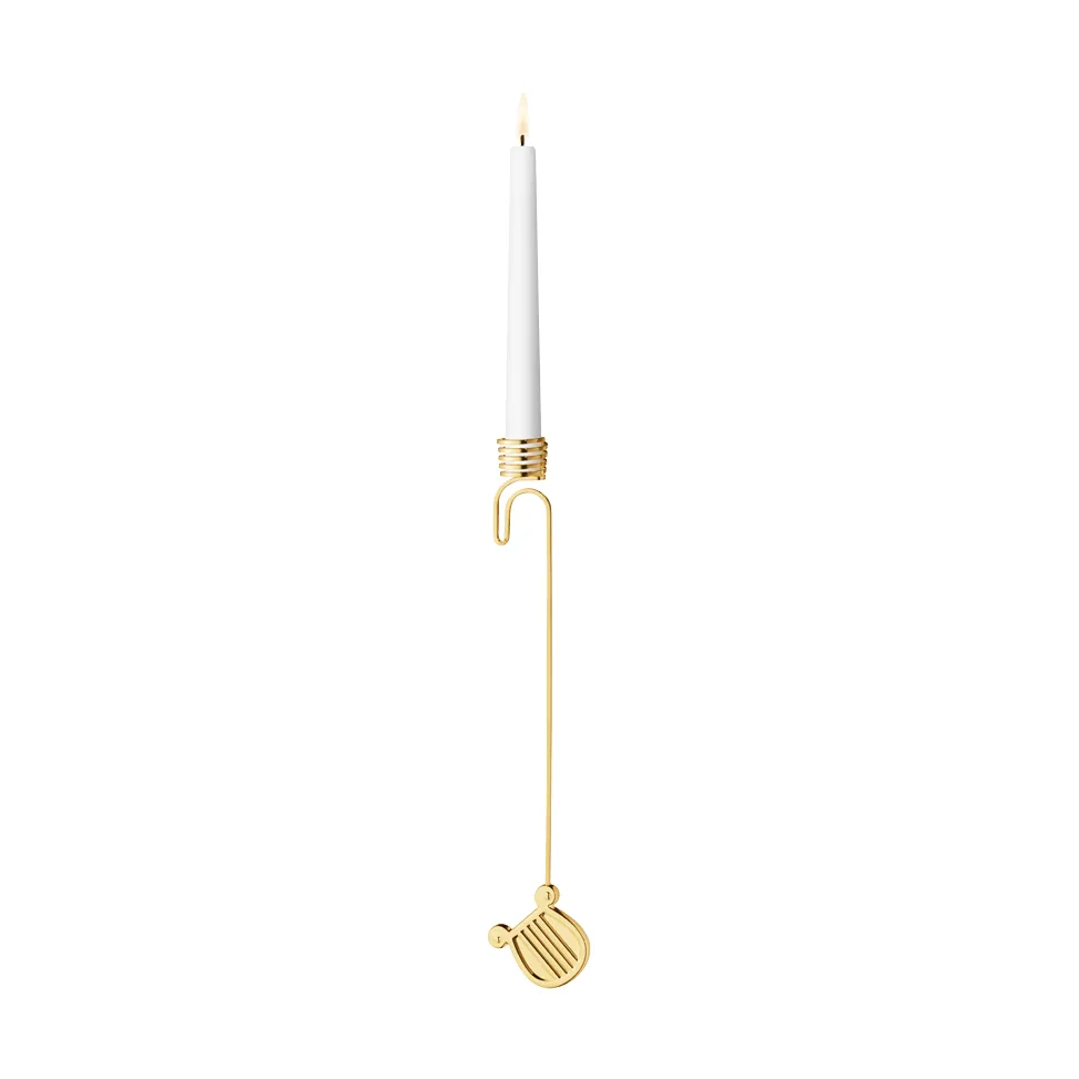 castiçal de 2026, Harpa, dourado Georg Jensen