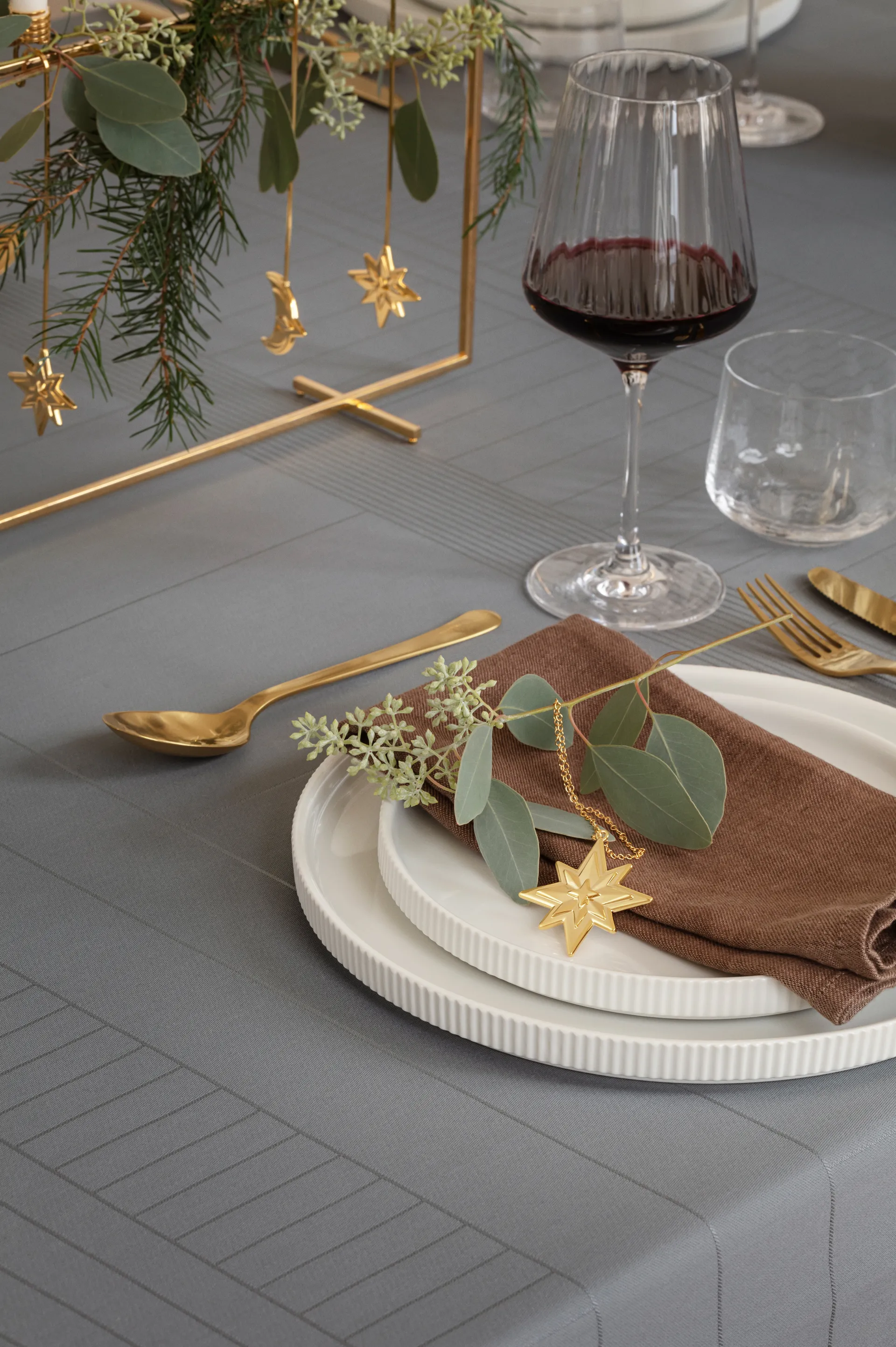Castiçal Lua 2024, Banhado a ouro Georg Jensen