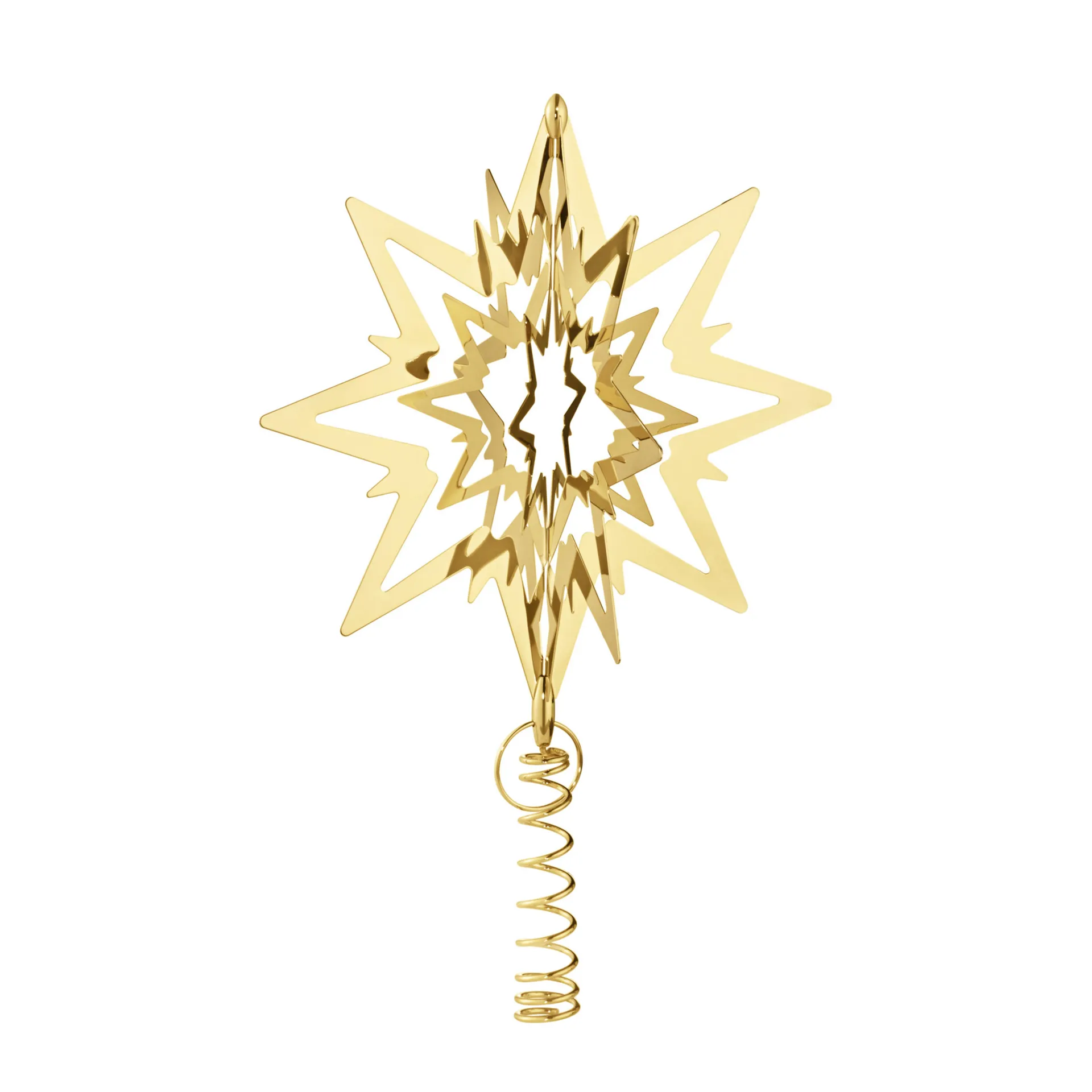 Christmas Collectibles estrela média, Banhado a ouro Georg Jensen