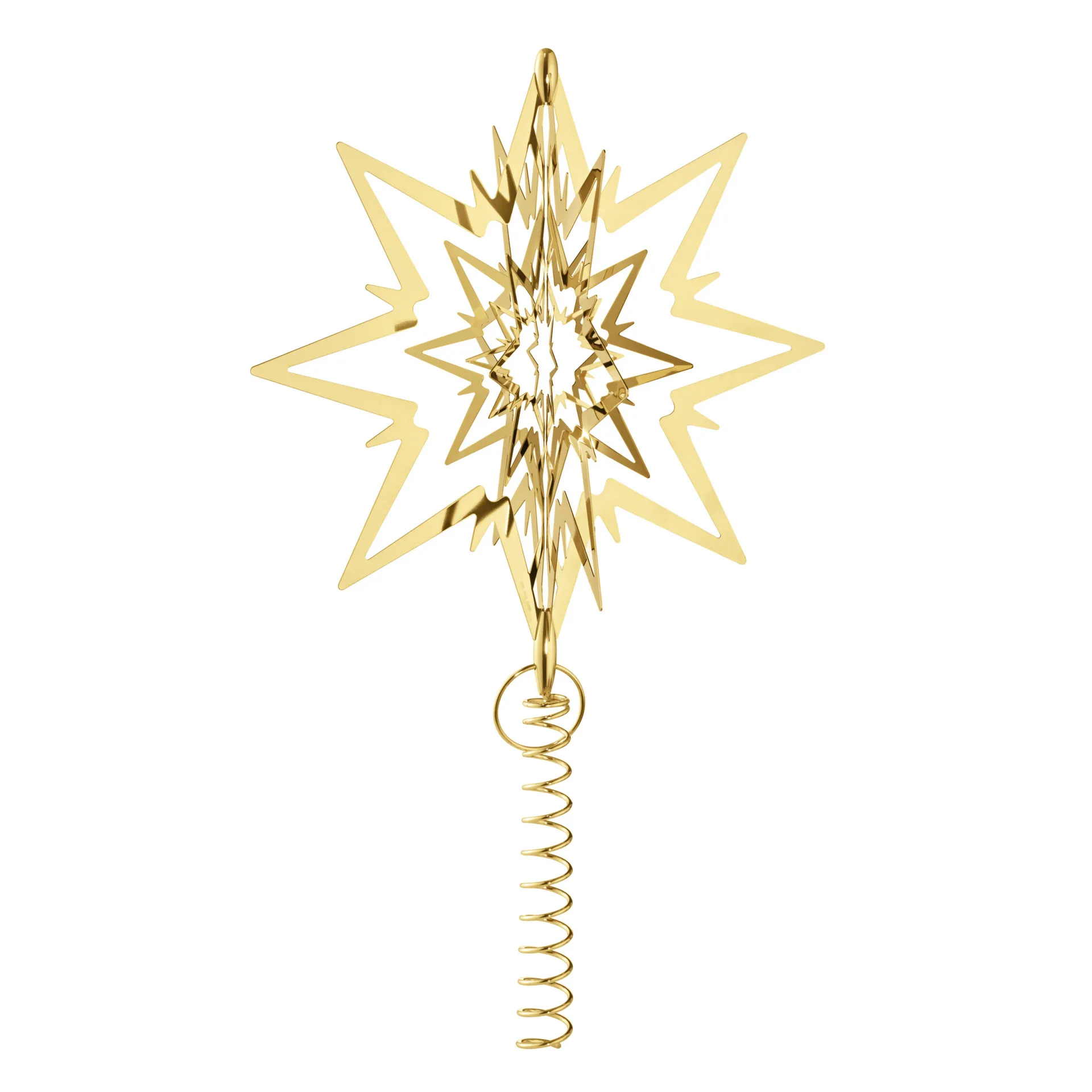 Coleccionáveis de Natal estrela grande, banhado a ouro Georg Jensen