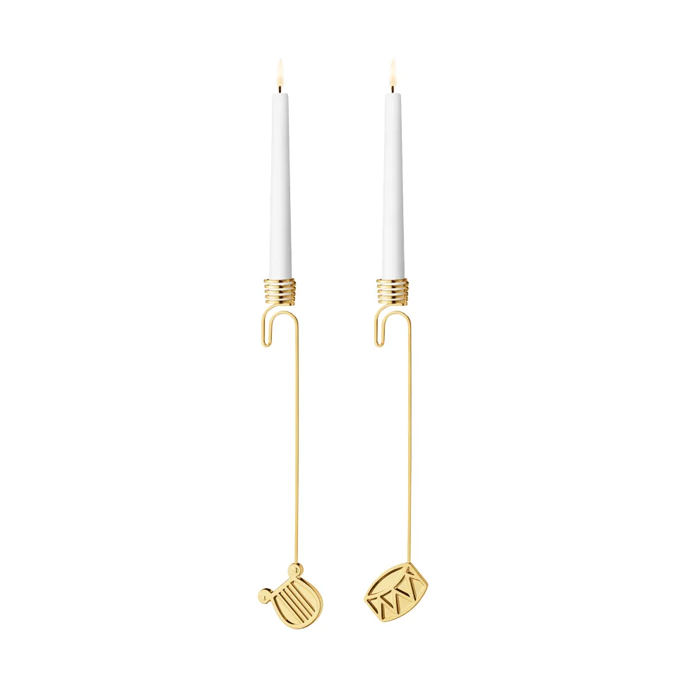 conjunto de castiçais de 2026, ouro Georg Jensen