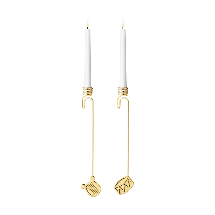 conjunto de castiçais de 2026 - ouro - Georg Jensen