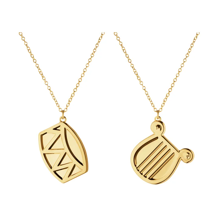 conjunto de enfeites de Natal de 2026 - Liga de zinco dourada - Georg Jensen