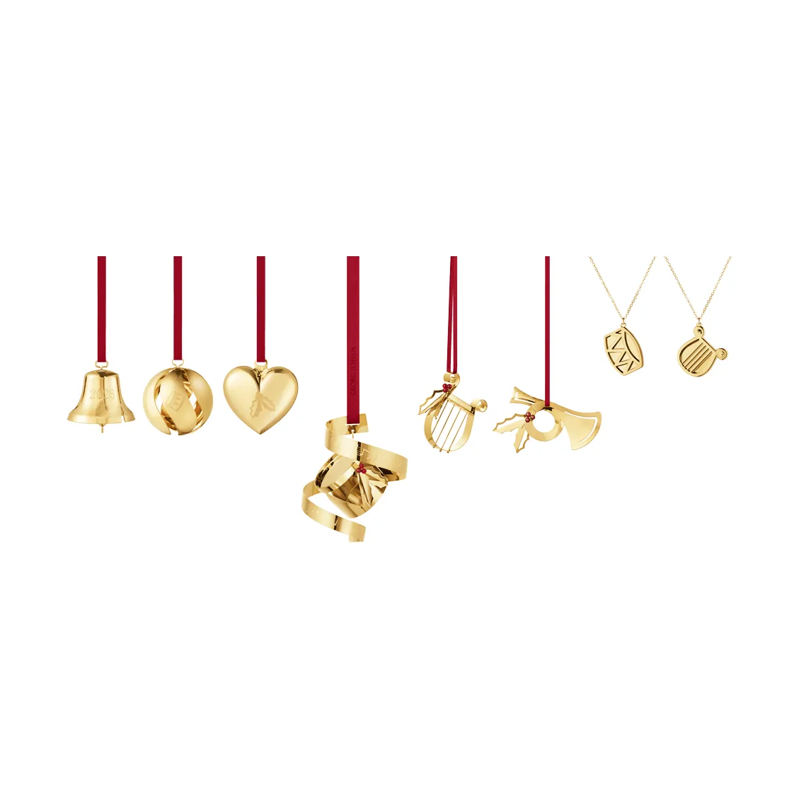 conjunto decorativo de 2026, Ouro, 8 peças Georg Jensen