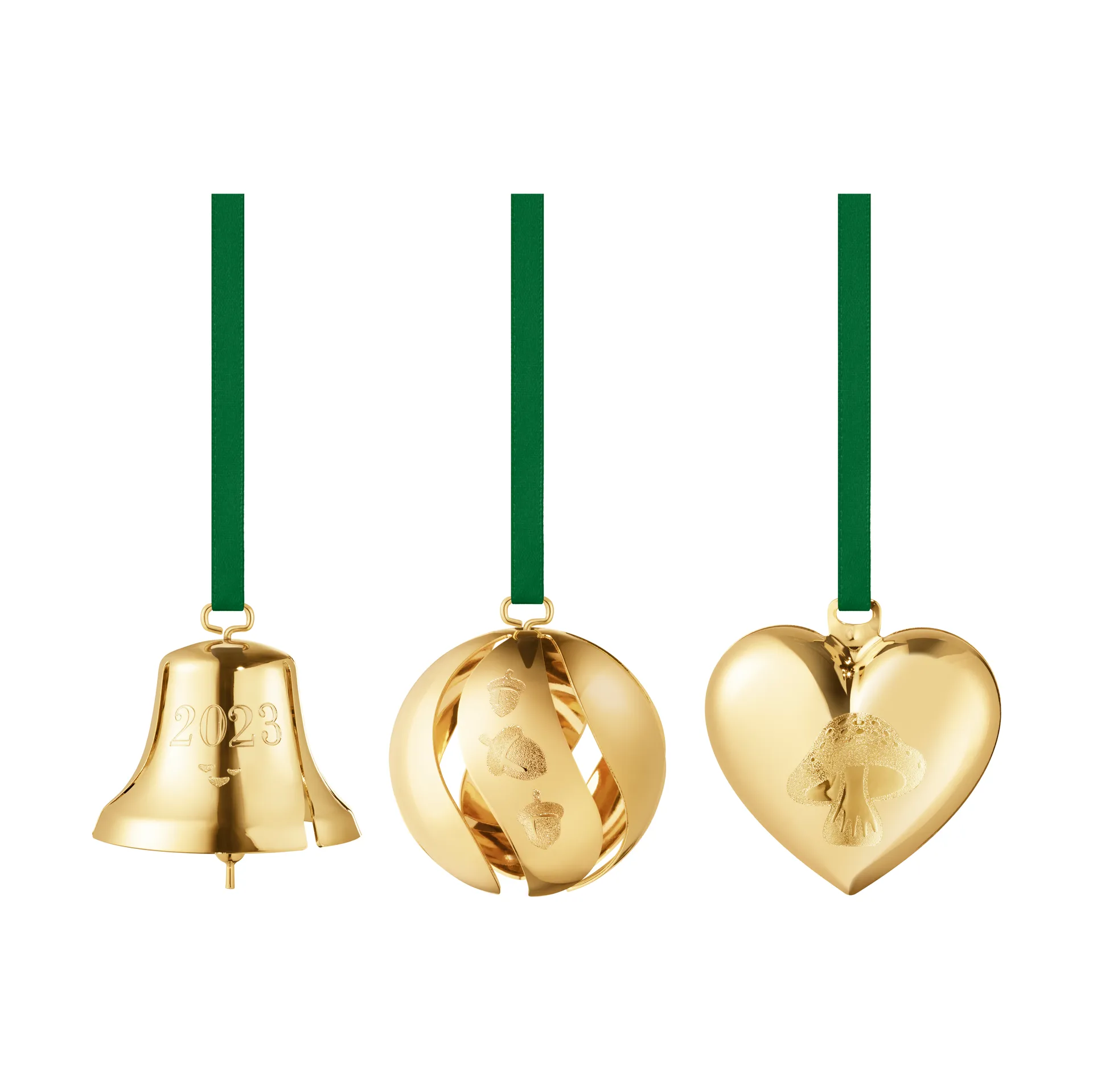 Conjunto presente 2023 3 peças, Banhado a ouro Georg Jensen