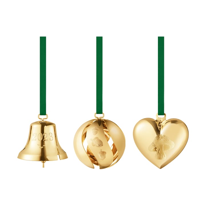 Conjunto presente 2023 3 peças, Banhado a ouro Georg Jensen
