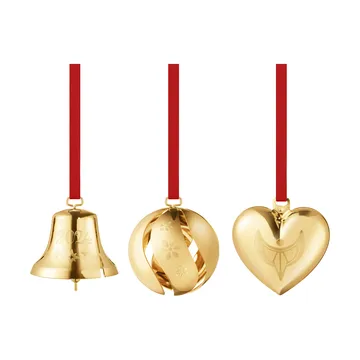 Conjunto presente 2024, 3 peças - Banhado a ouro - Georg Jensen