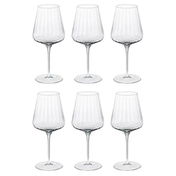 Copo de vinho tinto Bernadotte 6 un. - cristalino - Georg Jensen