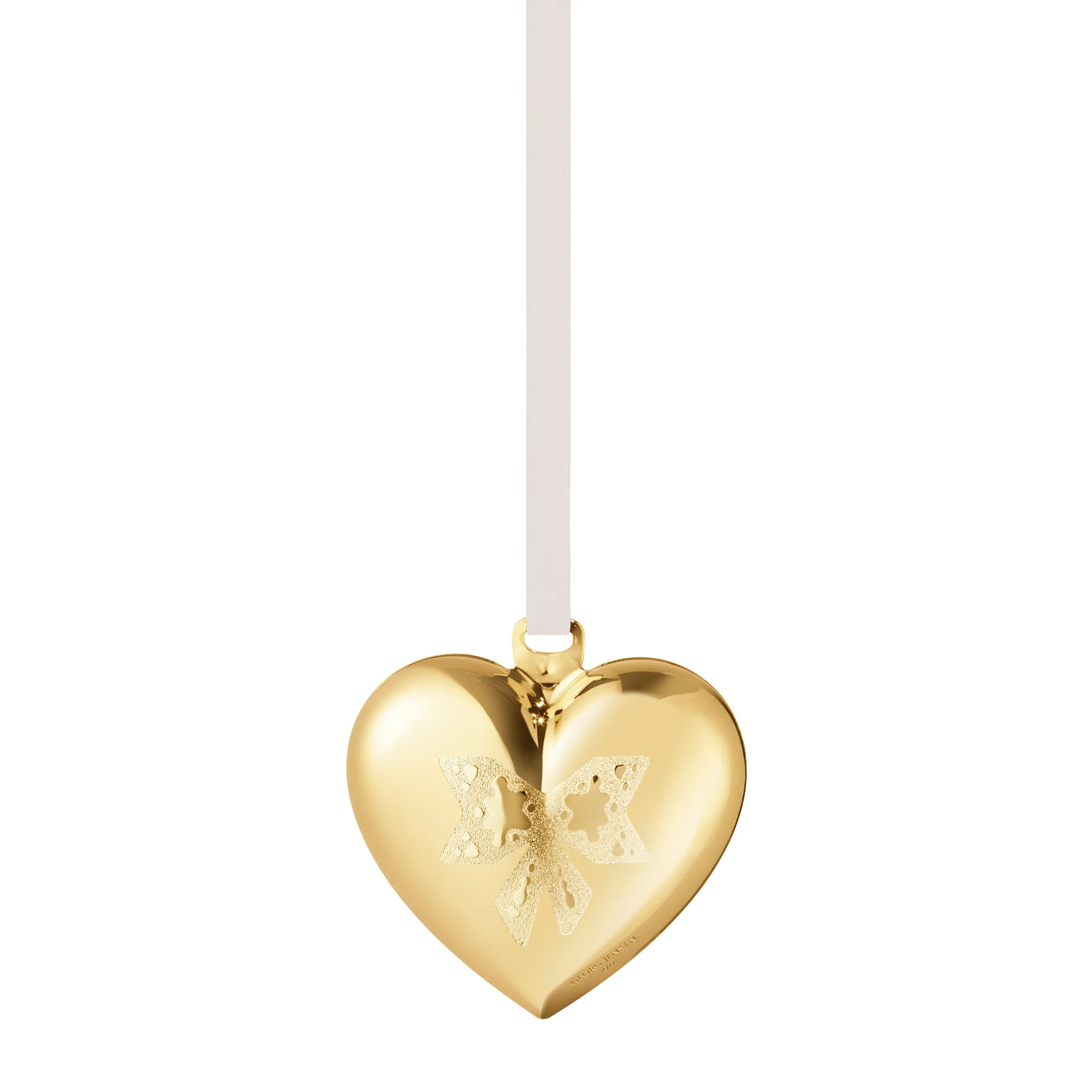Coração de Natal 2022 the year's, banhado a ouro Georg Jensen