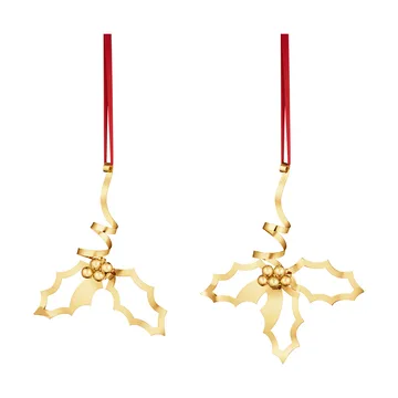 Decoração de Natal de mesa de 2026 - Dourado, 2 peças - Georg Jensen