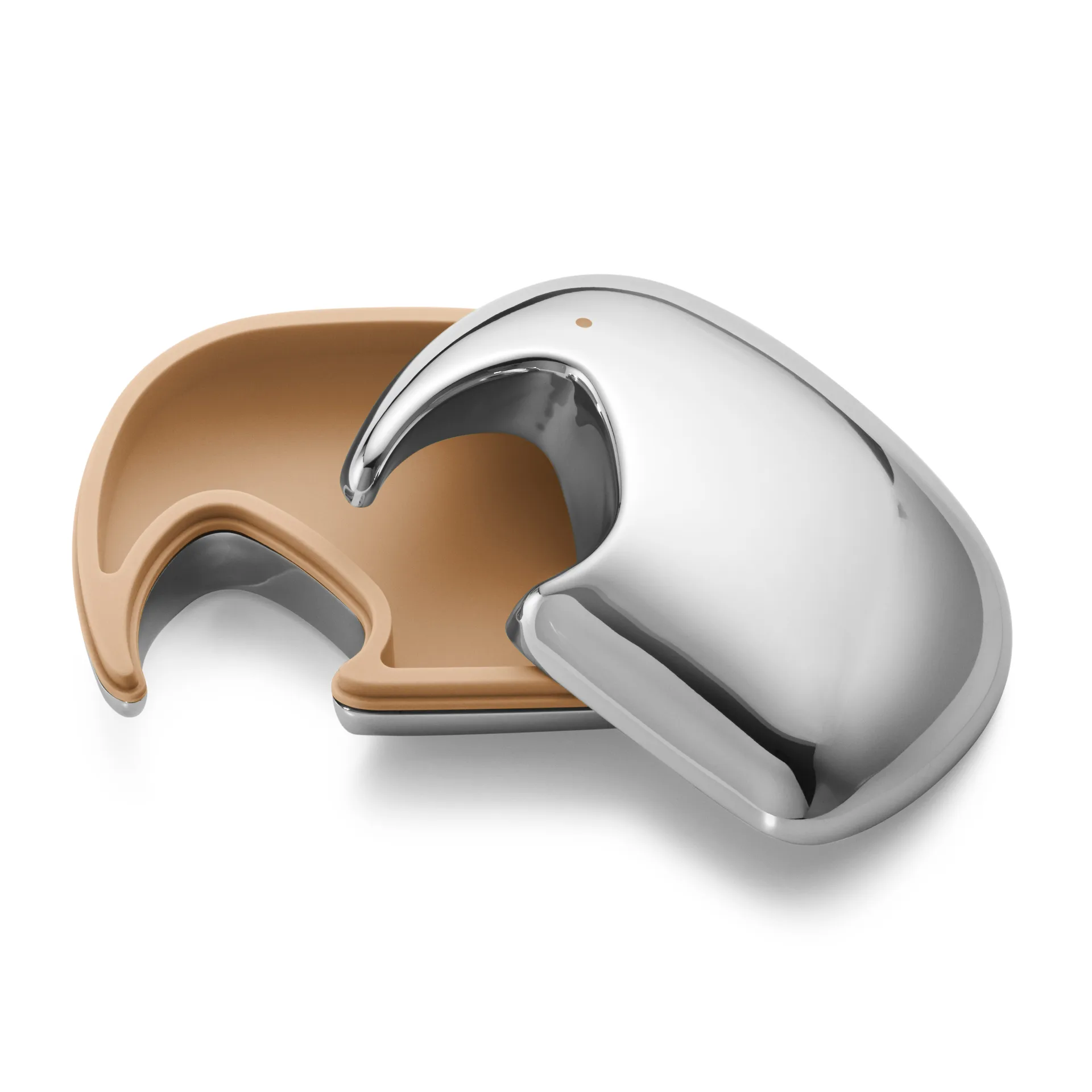 Elephant ash 7x10 cm, Aço inoxidável-amarelo Georg Jensen