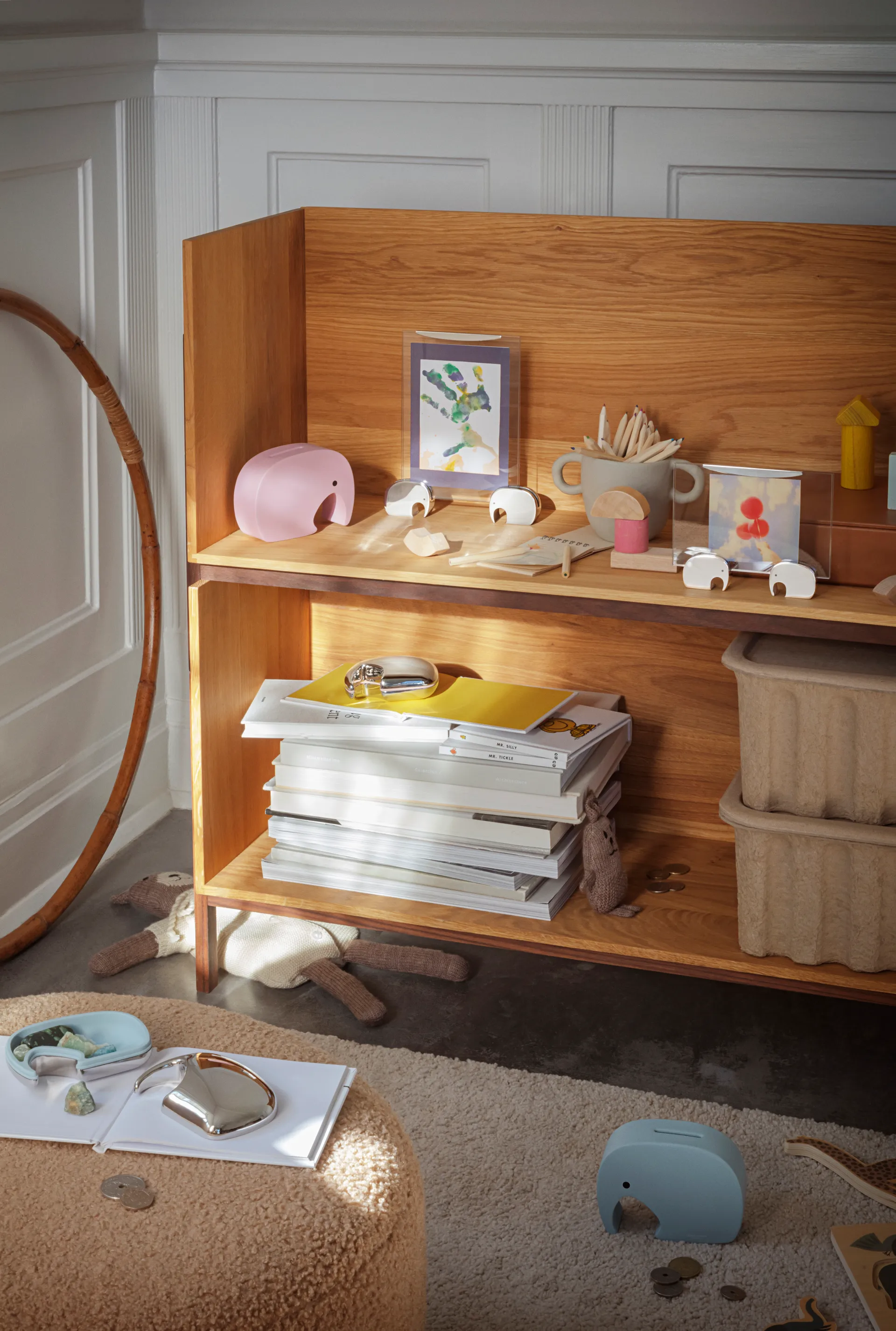 Elephant ash 7x10 cm, Aço inoxidável-azul Georg Jensen