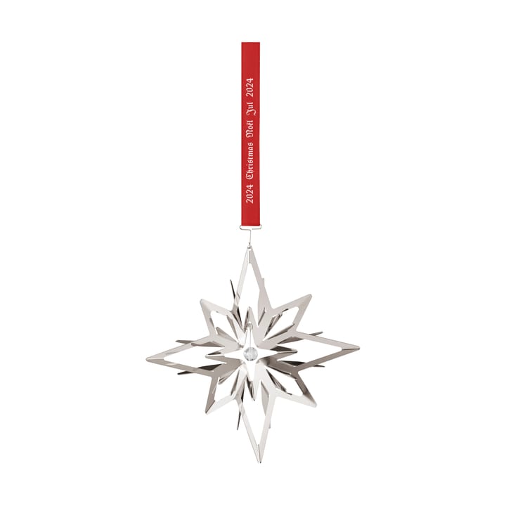 Enfeite de Natal Estrela 2024 - Banhado a paládio - Georg Jensen
