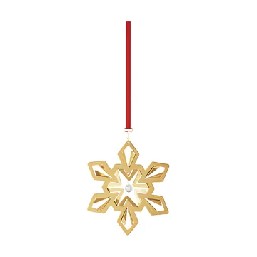 Enfeite de Natal floco de neve 2024 - Banhado a ouro - Georg Jensen