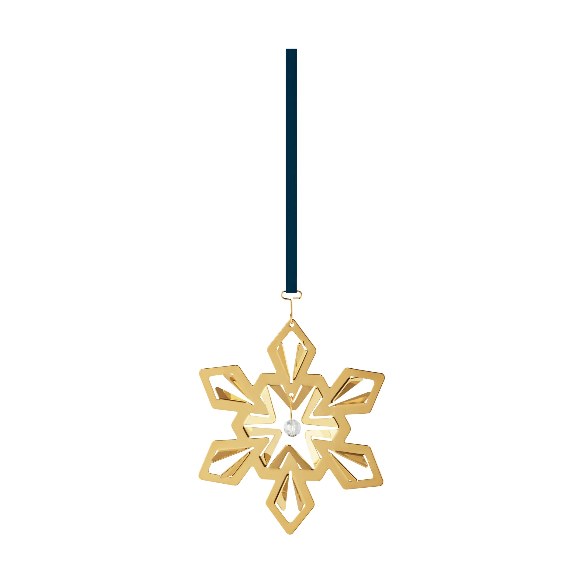 Enfeite de Natal floco de neve 2024, Banhado a ouro Georg Jensen