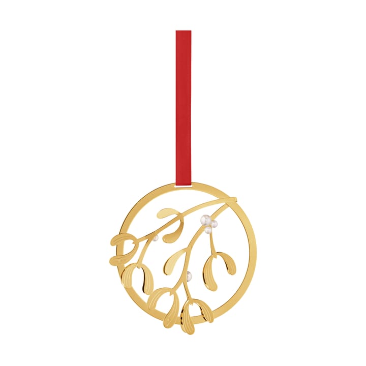 Georg Jensen enfeite de Natal visco - Latão folheado a ouro - Georg Jensen