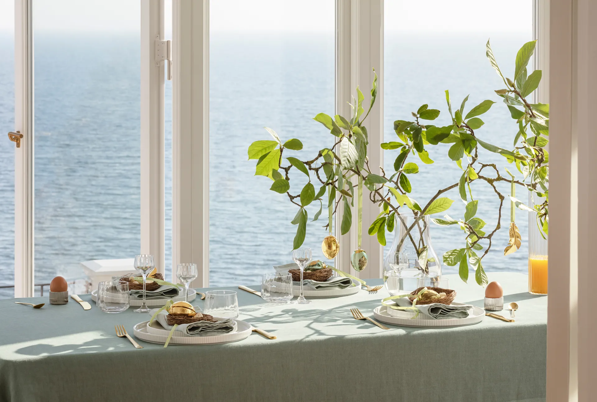 Georg Jensen pingente de pena de Páscoa 2024, Banho de Ouro 18 K Georg Jensen