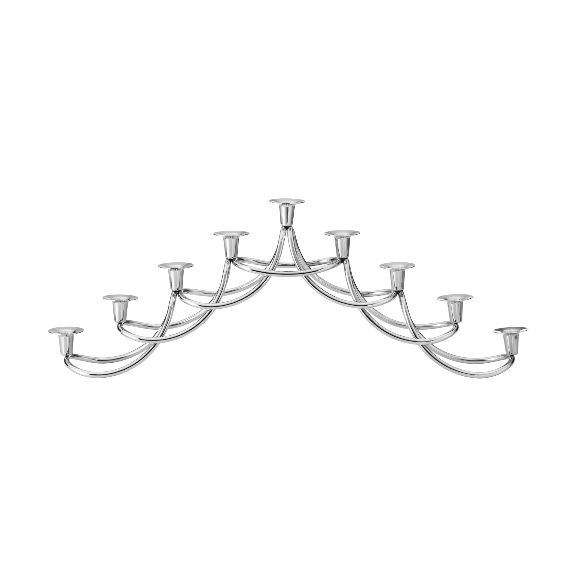 Harmony menorah castiçal, Aço inoxidável Georg Jensen