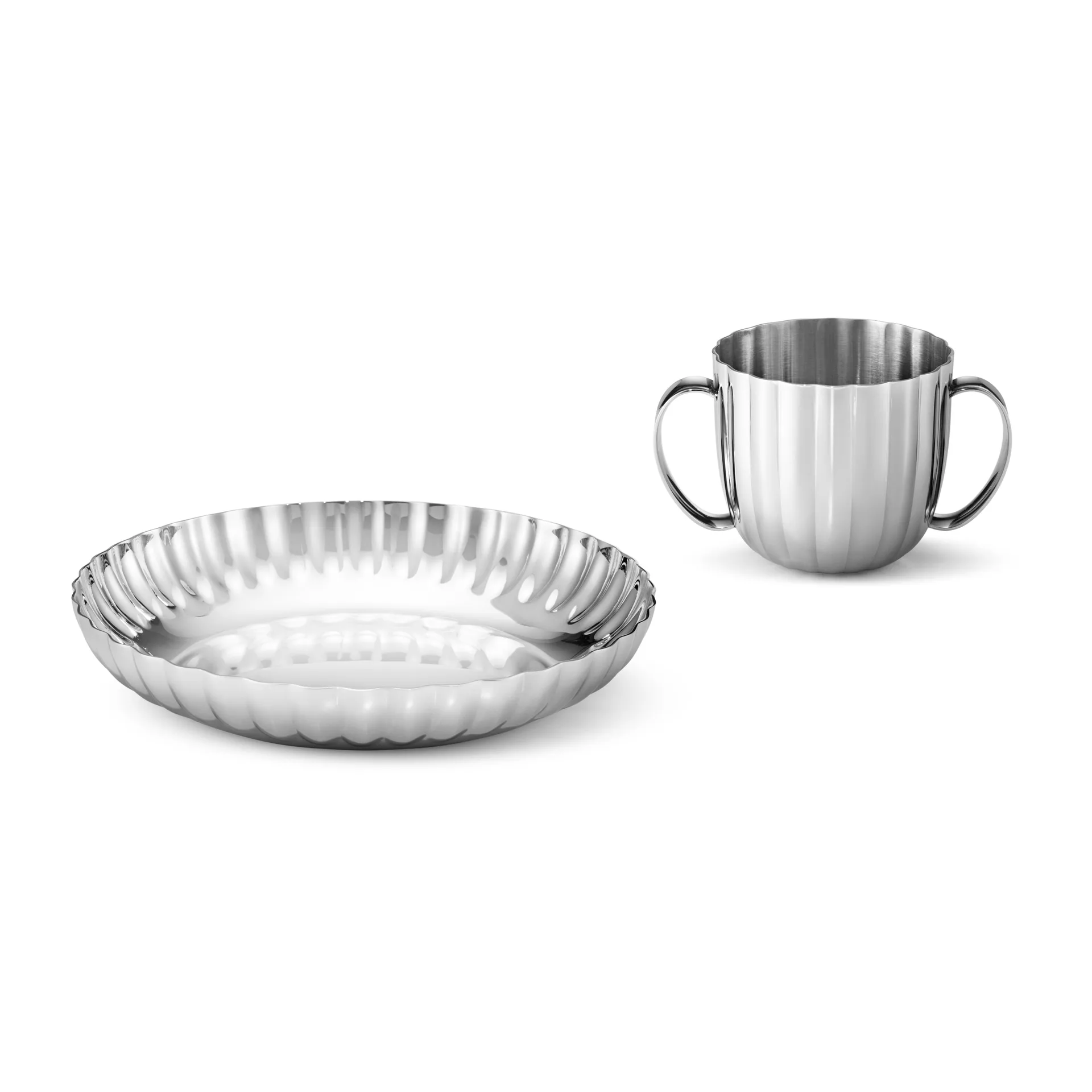 Louça de criança Bernadotte 2 peças, Aço inoxidável Georg Jensen