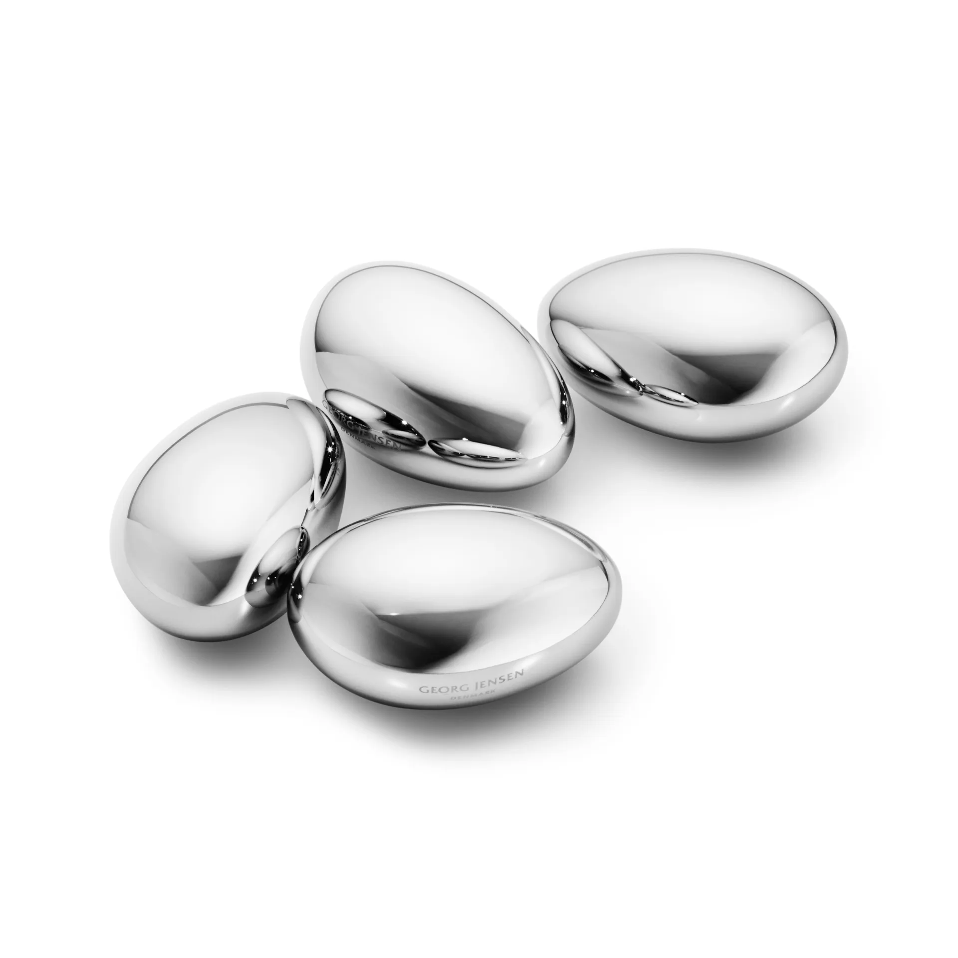 Pedras de uísque Sky, 4 un., Aço inoxidável Georg Jensen