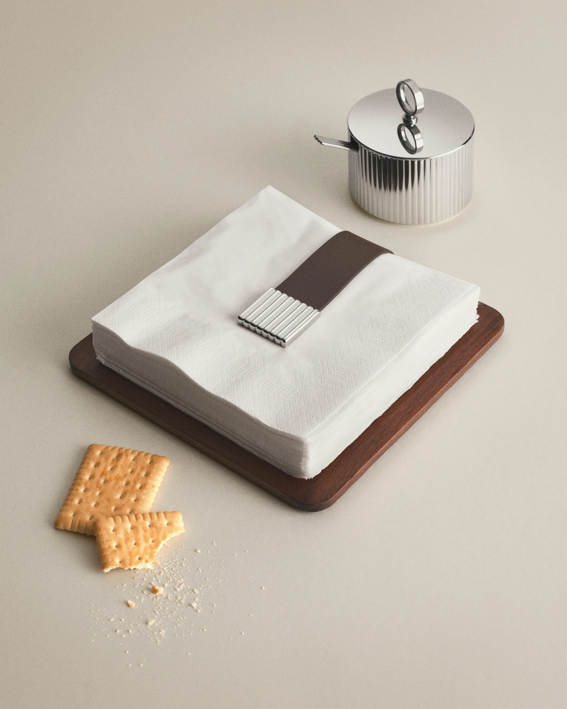 Porta guardanapos Bernadotte 20,1x20,1 cm, Aço inoxidável Georg Jensen