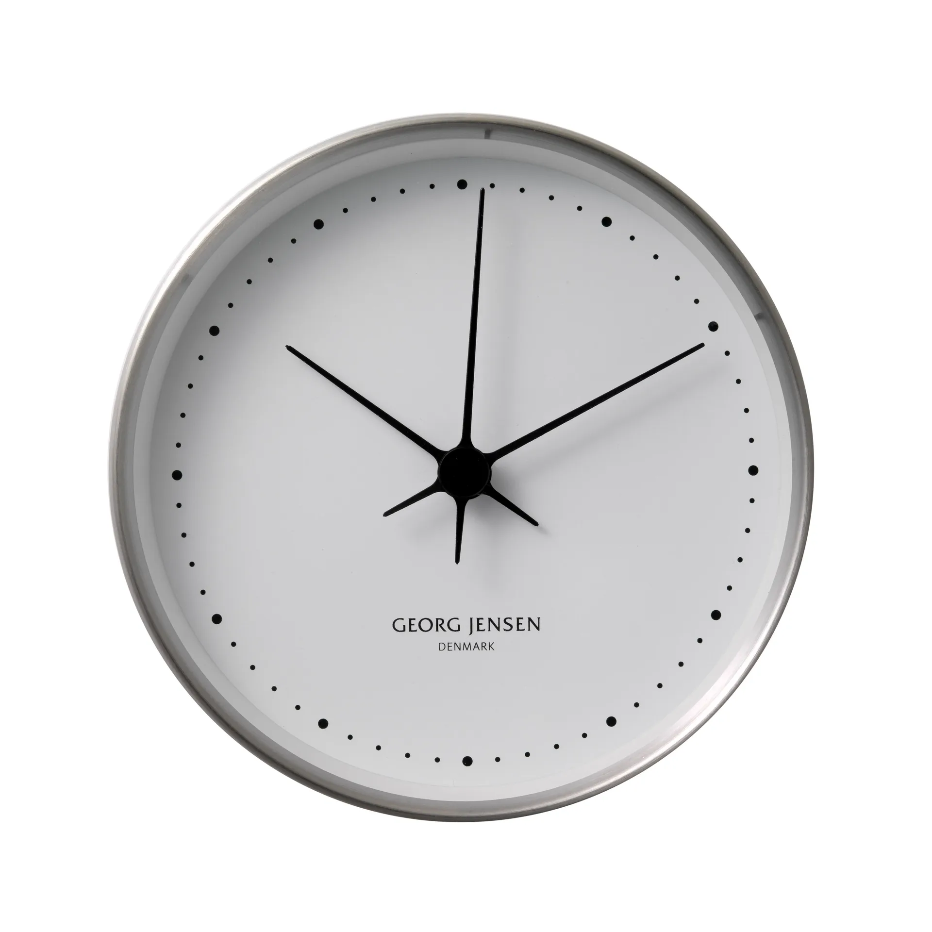 Relógio de parede branco-aço inoxidável Koppel, Ø 10 cm Georg Jensen