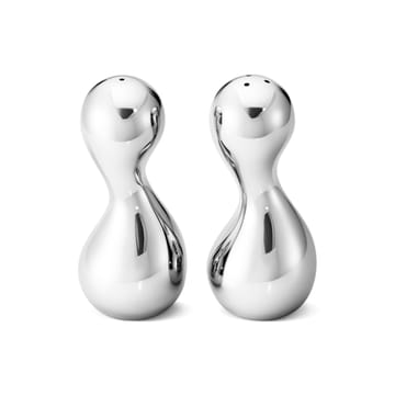 Saleiro e pimenteiro Cobra - aço inoxidável - Georg Jensen
