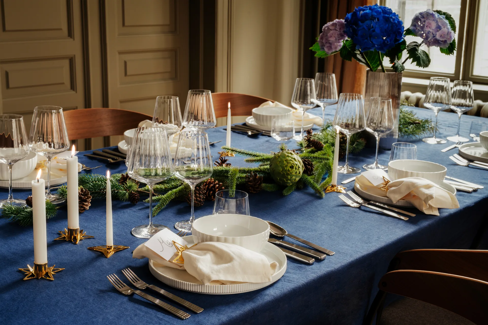 Suporte de vela Classic Christmas Star Ø9 cm 2 unid, Ouro Georg Jensen