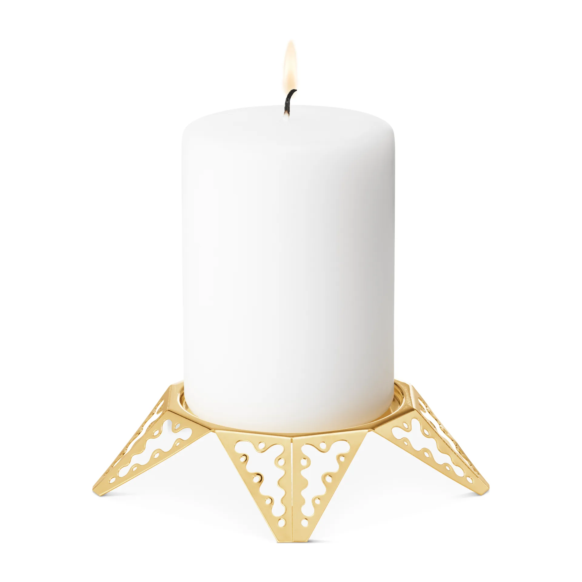Suporte de velas 2022 the year's para vela em bloco, banhado a ouro Georg Jensen