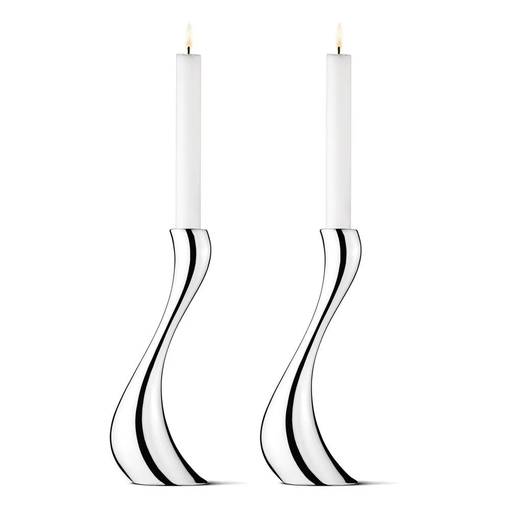 Suporte de velas Cobra 2 un., grande, 24 cm Georg Jensen