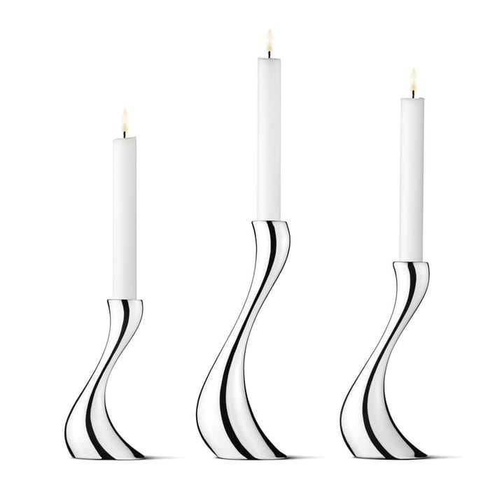 Suporte de velas Cobra 3 un. - aço inoxidável - Georg Jensen