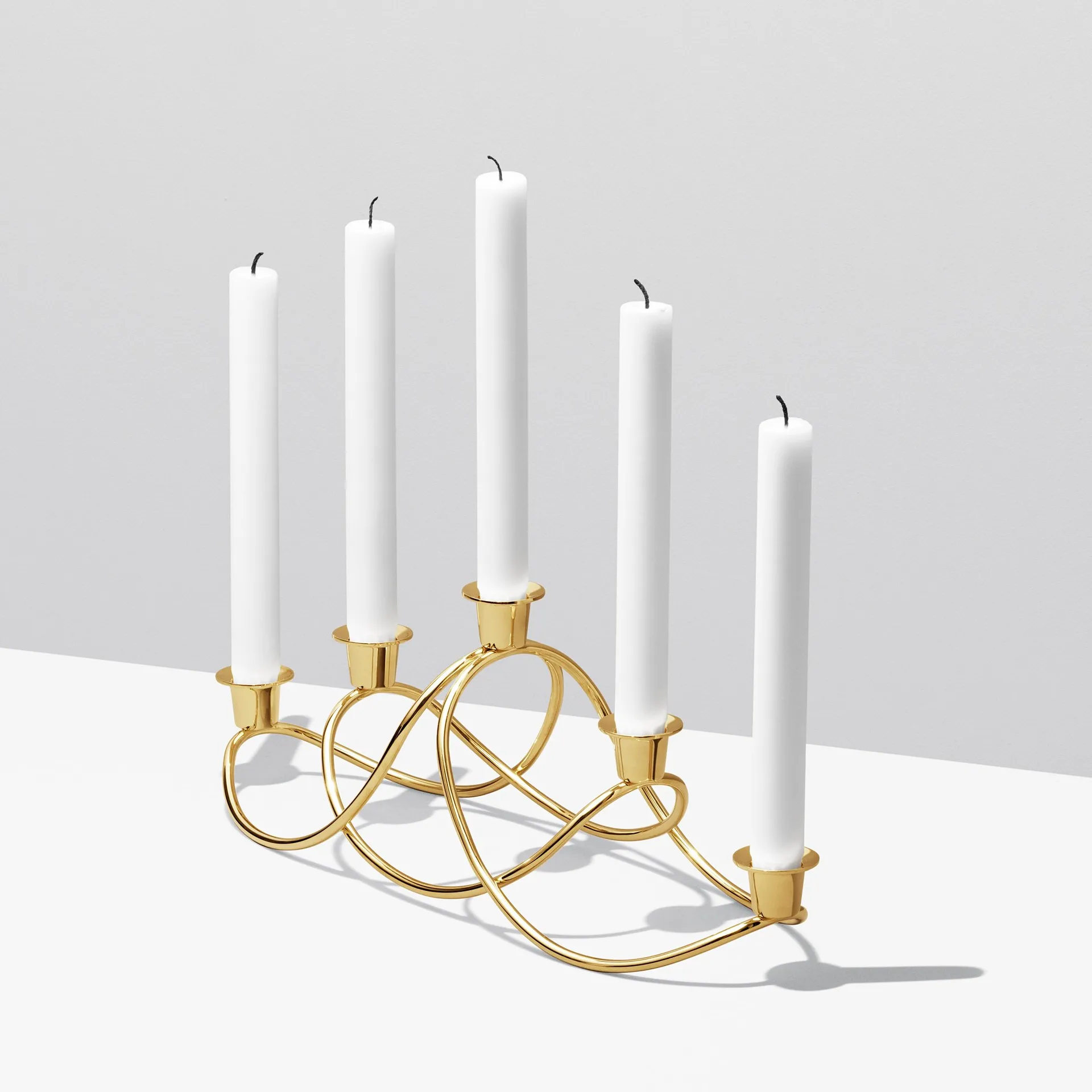 Suporte de velas Harmony, banhado a ouro Georg Jensen