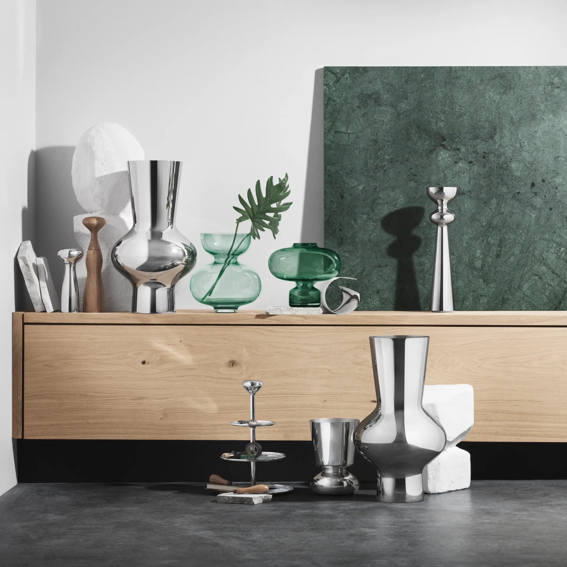 Vaso Alfredo aço inoxidável , grande, 47 cm Georg Jensen