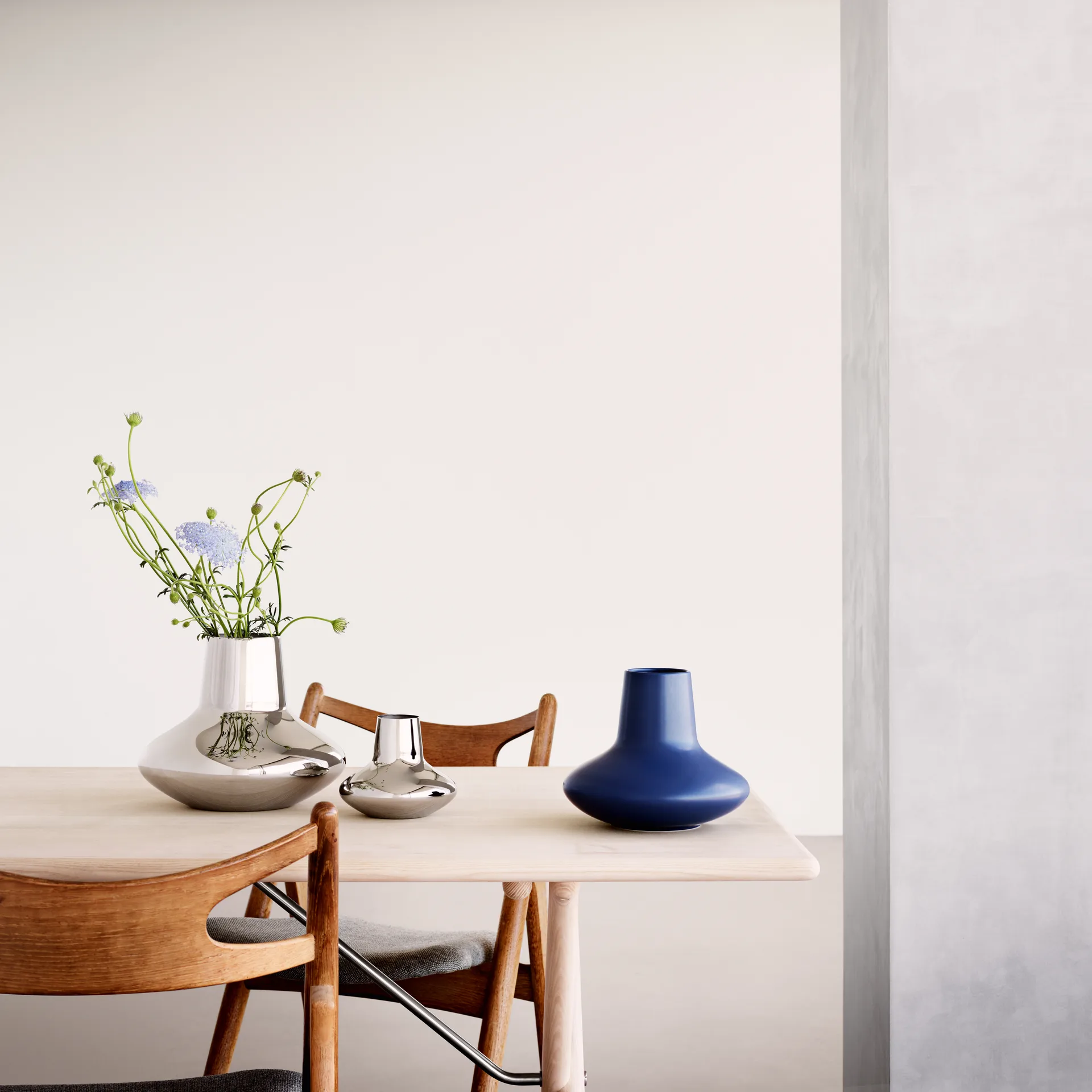 Vaso de aço inoxidável Henning Koppel, grande, 22,2 cm Georg Jensen