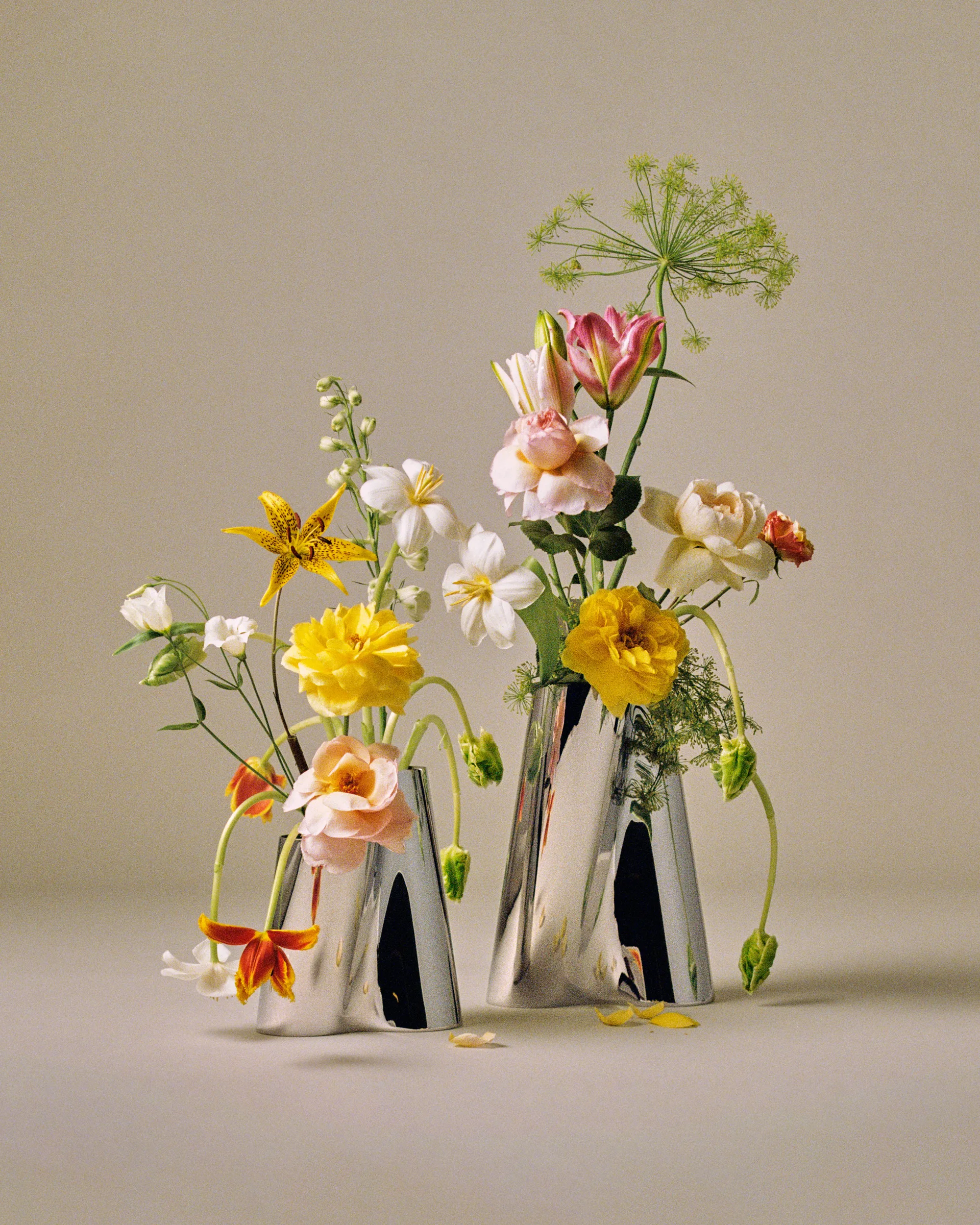 Vaso Lituus medium 20,4 cm, Aço inoxidável Georg Jensen