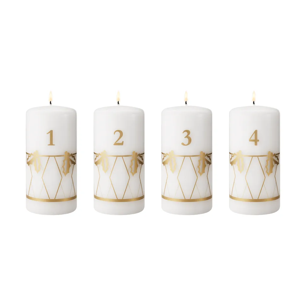 vela de Advento de 2026, Estampagem a ouro, 4 peças Georg Jensen