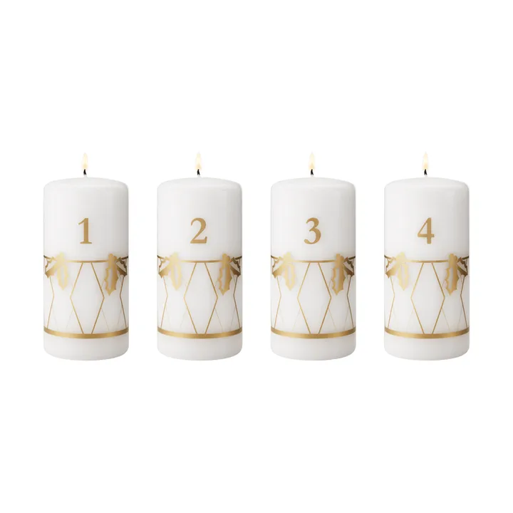 vela de Advento de 2026 - Estampagem a ouro, 4 peças - Georg Jensen