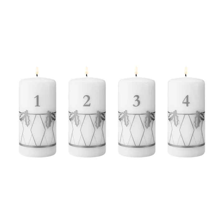 vela de Advento de 2026 - Estampagem a prata, 4 peças - Georg Jensen