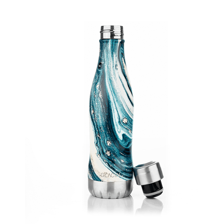 Garrafa de água Glacial 400 ml - Indigo marble - Glacial