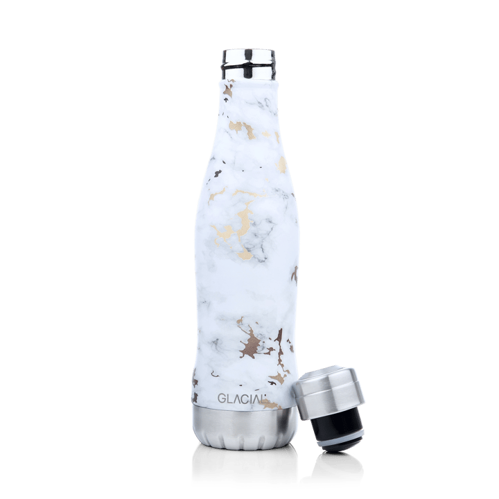 Garrafa de água Glacial 400 ml - White golden marble - Glacial