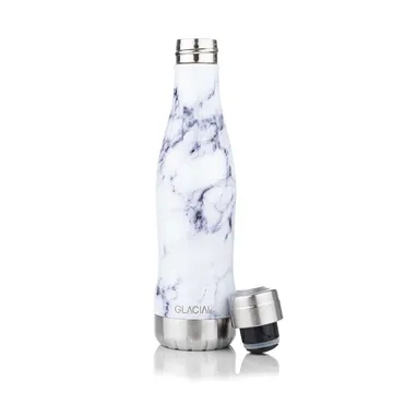 Garrafa de água Glacial 400 ml - White marble - Glacial