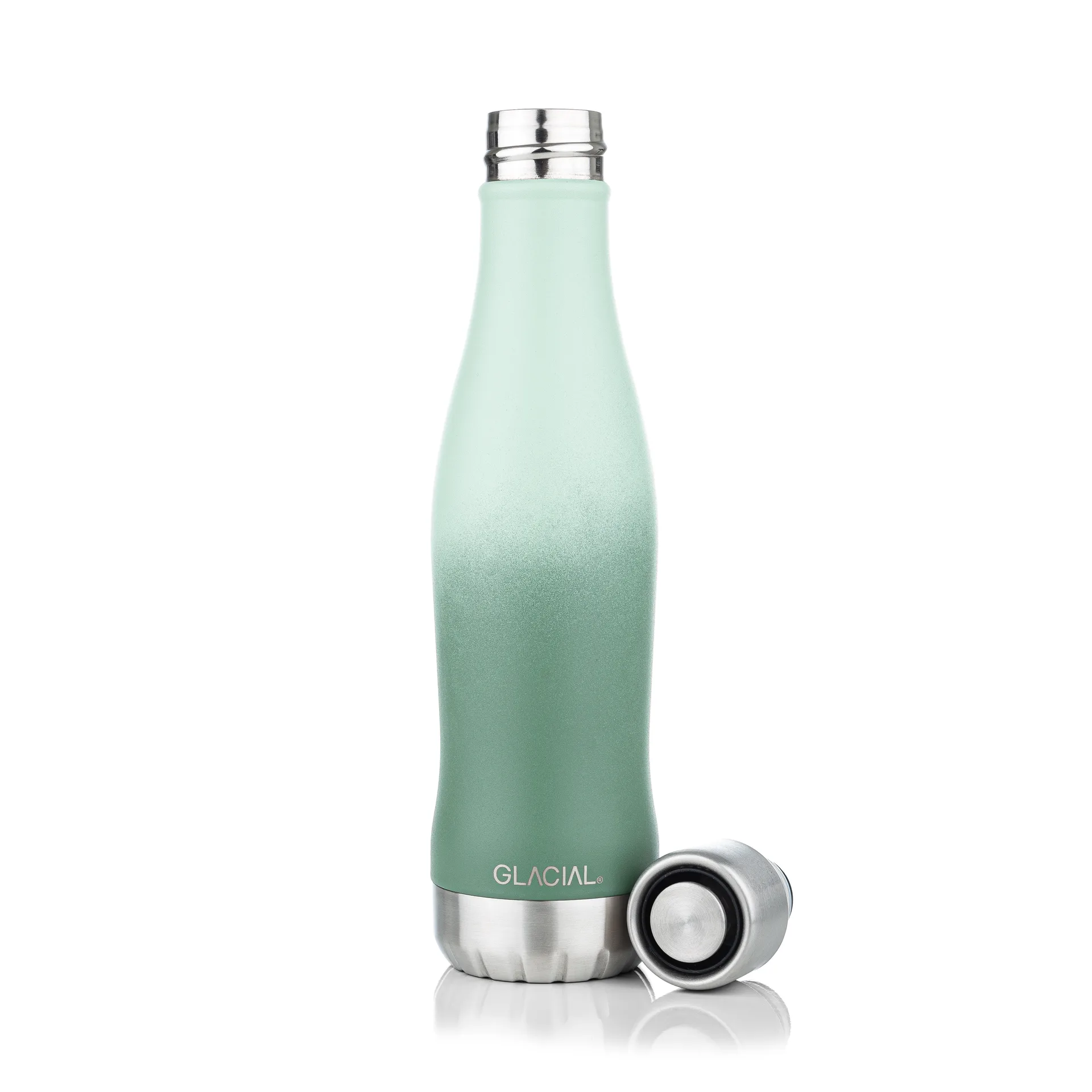 Garrafa de água Glacial active 400 ml, Green fade Glacial