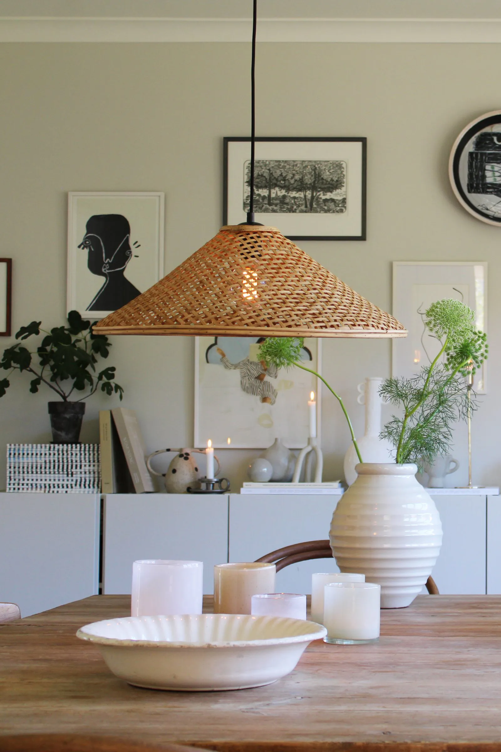 Abajur Jakarta Ø55 cm, Natural Globen Lighting