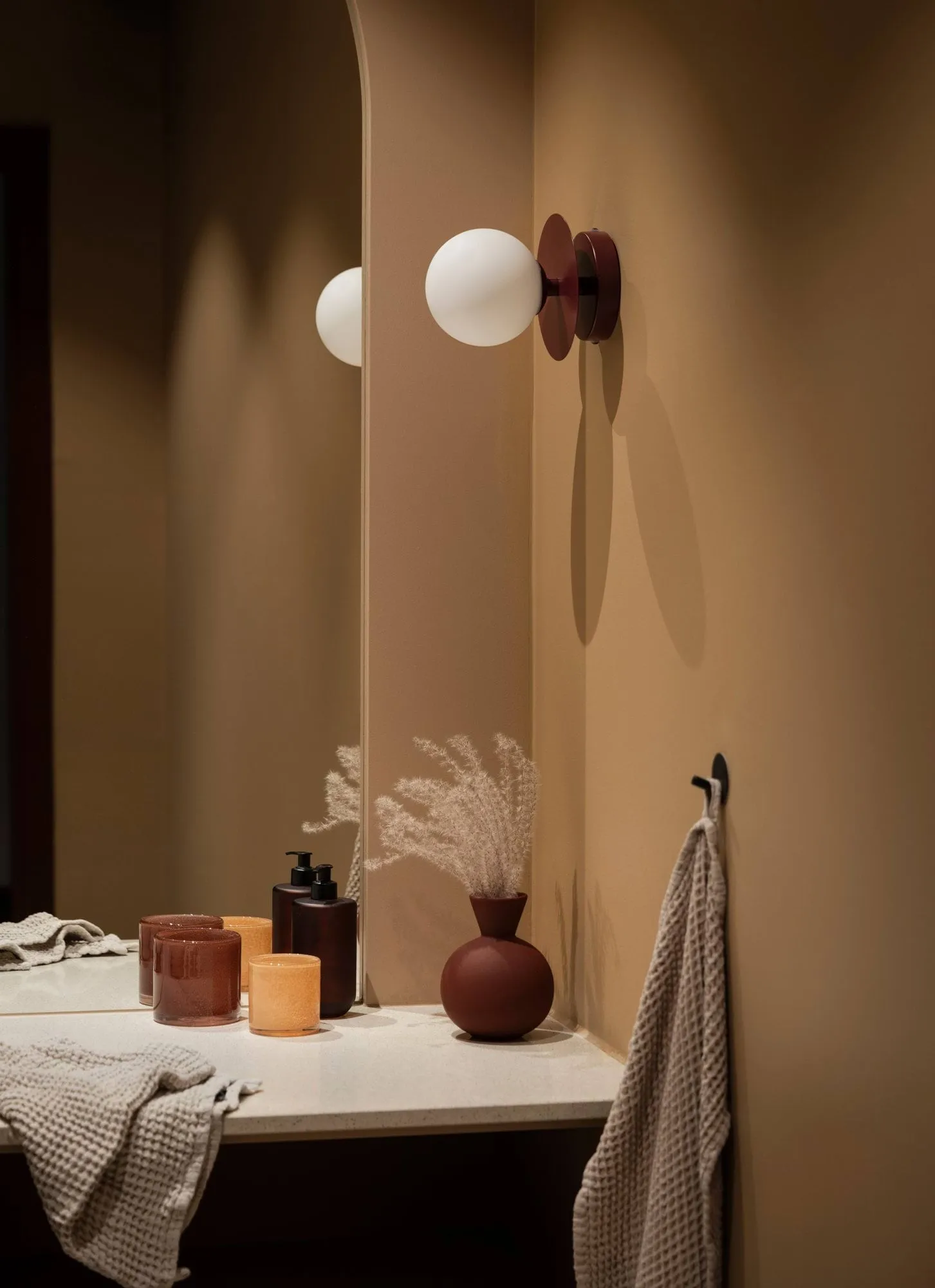 aplique Art Deco, plafon, Vermelho-branco Globen Lighting